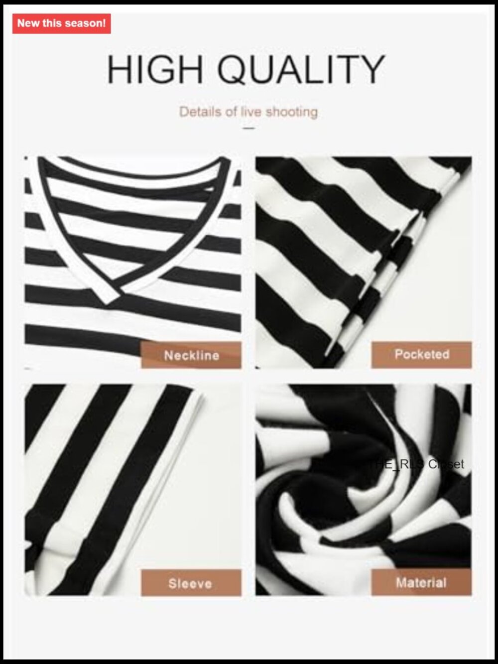 Short Sleeve Maxi Dress with Side Split and Striped Design - Picture 5 of 7
